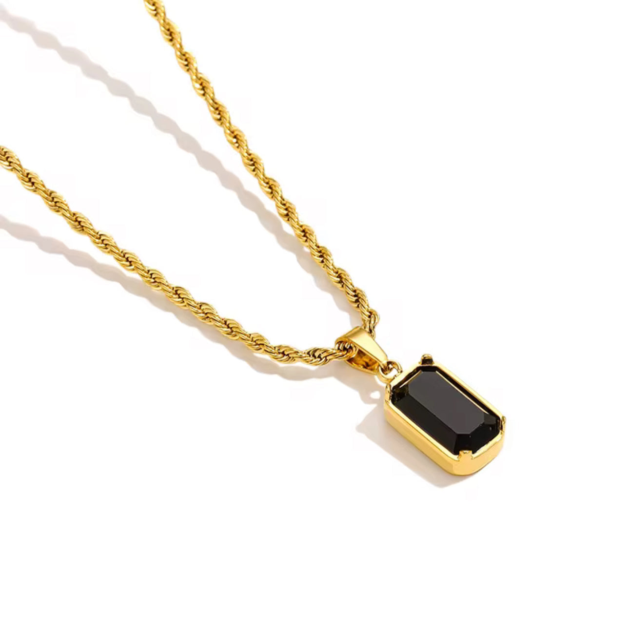 Samara Rope Chain Necklace Non Tarnish 18k Gold Plated Unbranded