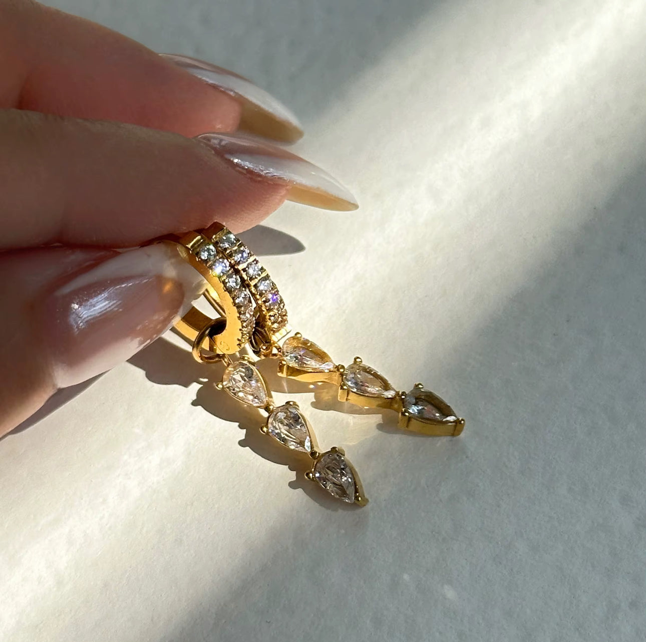 Alara Charm Huggies Earrings Hoops Non Tarnish Unbranded