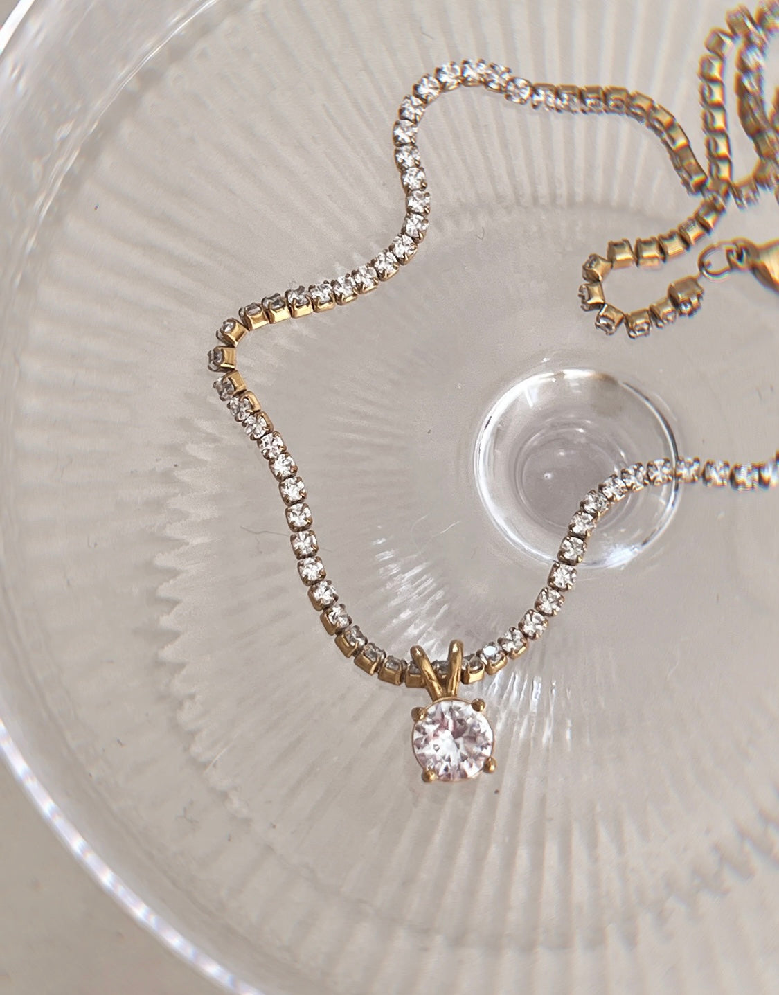 Carina Tennis Necklace Stainless Steel Non Tarnish Unbranded