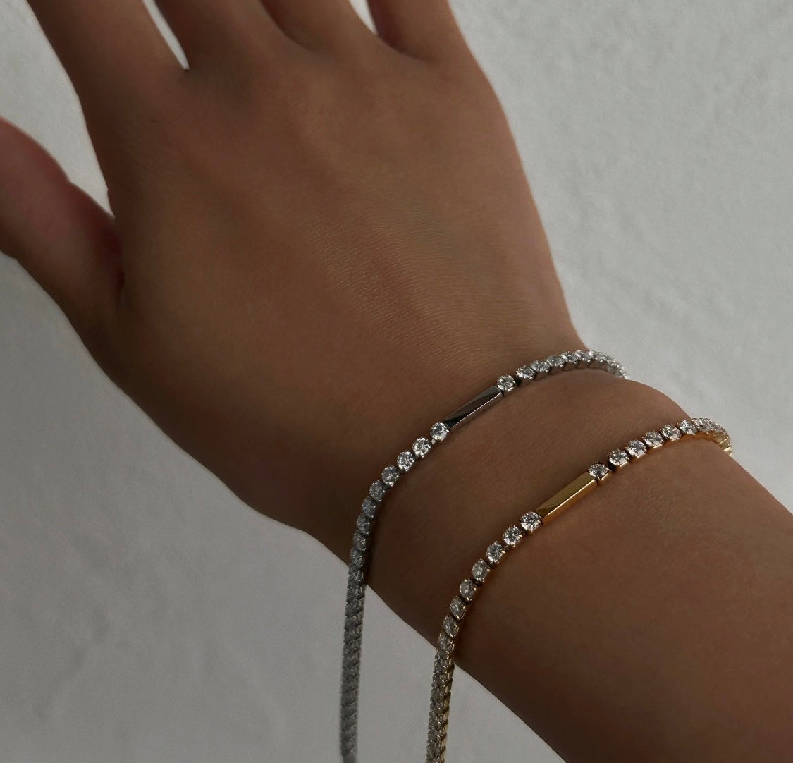 Tennis Bar Anklet Stainless Steel Non Tarnish Unbranded