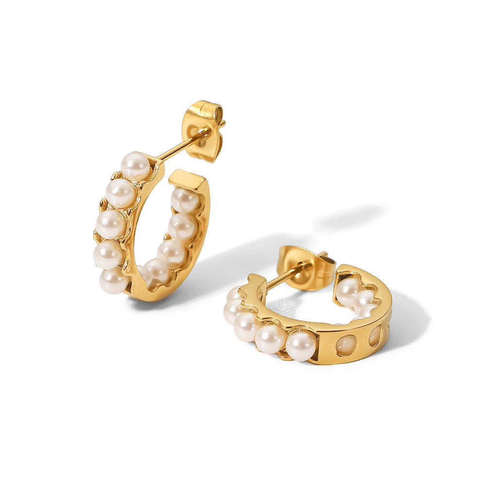 Adeena Mini Hoops 18k Gold Plated Stainless Steel Non Tarnish Unbranded