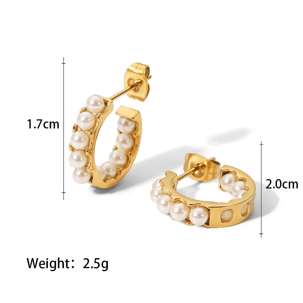 Adeena Mini Hoops 18k Gold Plated Stainless Steel Non Tarnish Unbranded