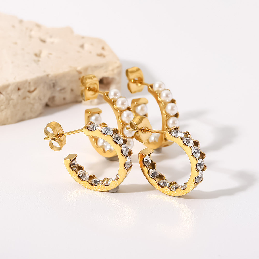 Adeena Mini Hoops 18k Gold Plated Stainless Steel Non Tarnish Unbranded