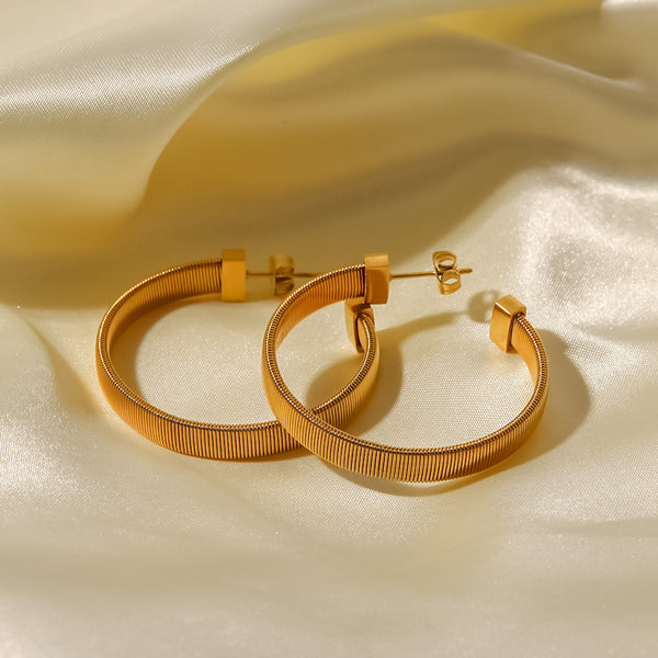 Lina Gold Stainless Steel Hoops Non Tarnish Unbranded
