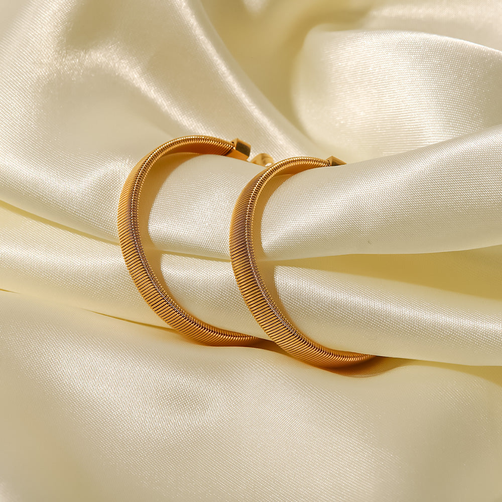 Lina Gold Stainless Steel Hoops Non Tarnish Unbranded