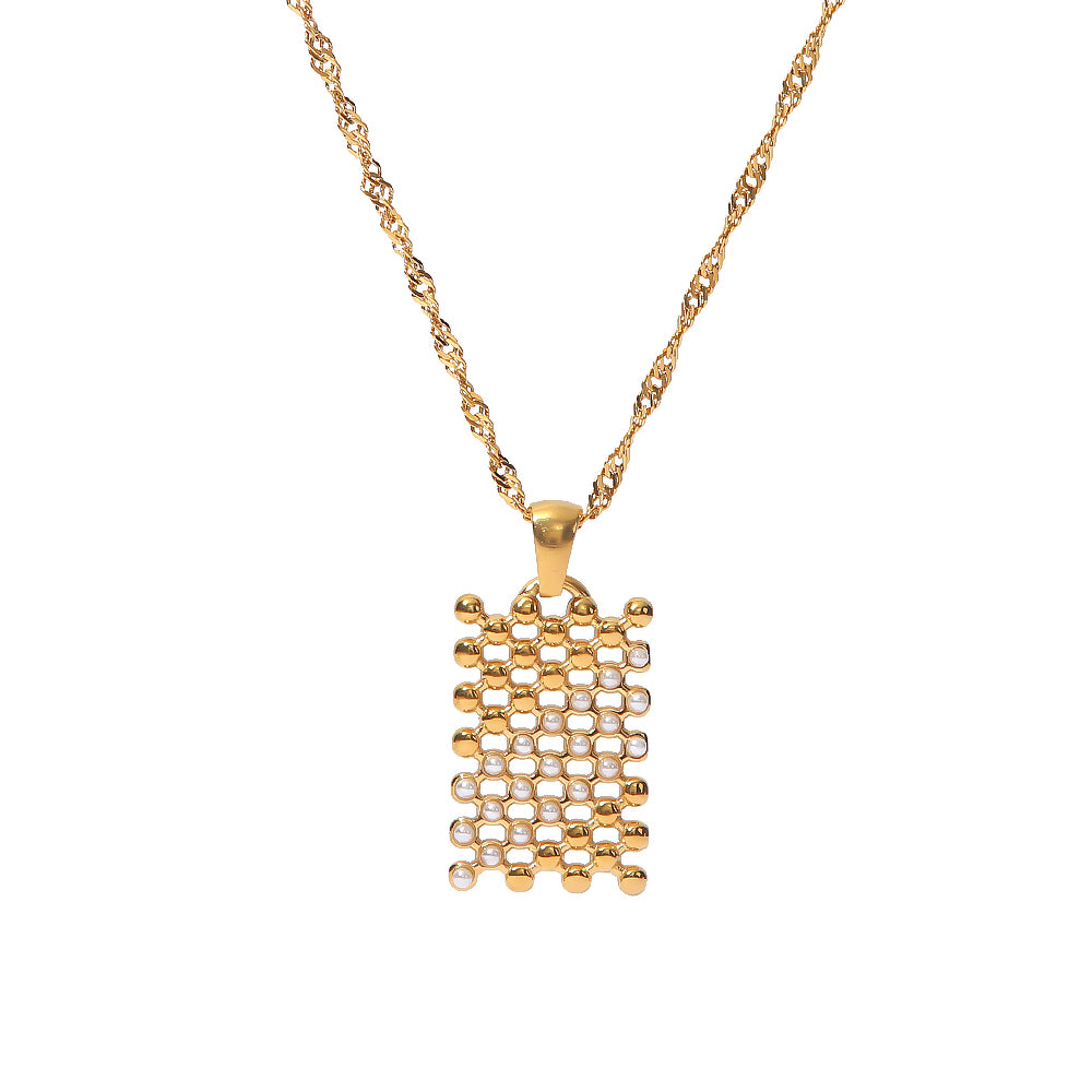 Mylah Gold Pearl Pendant Gold Necklace Stainless Steel Non Tarnish Unbranded