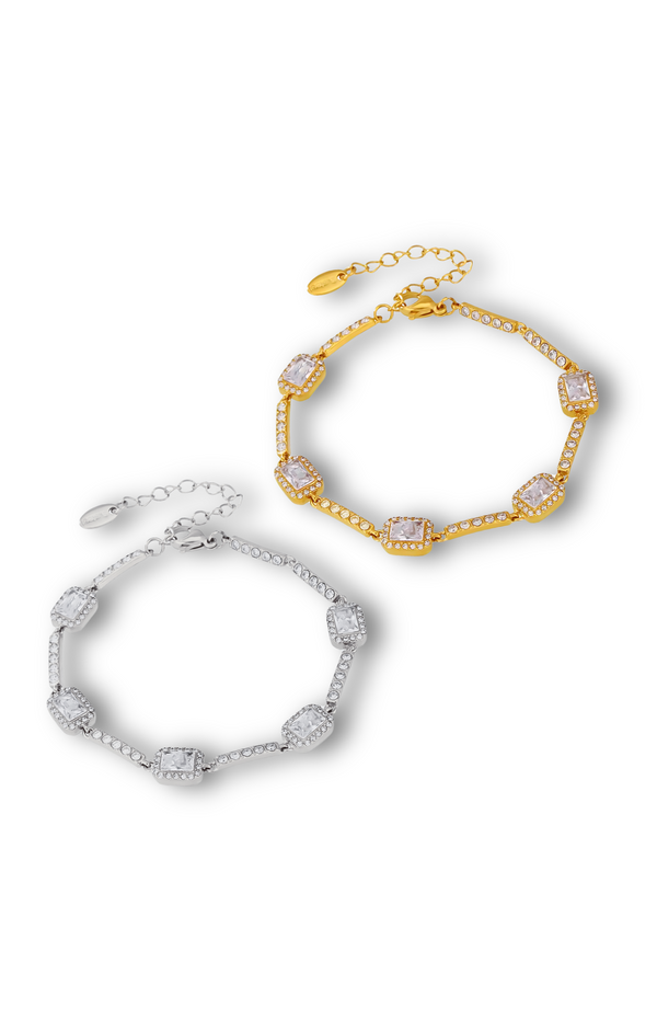 Myra Stone Bracelet Gold & Silver Unbranded