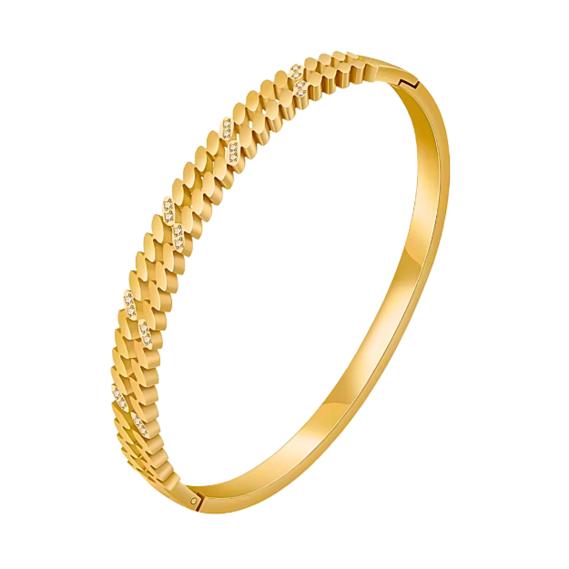 Nesrine Double Gold Bangle Non Tarnish Unbranded