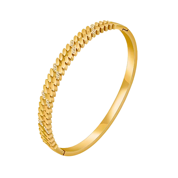 Nesrine Double Gold Bangle Non Tarnish Unbranded