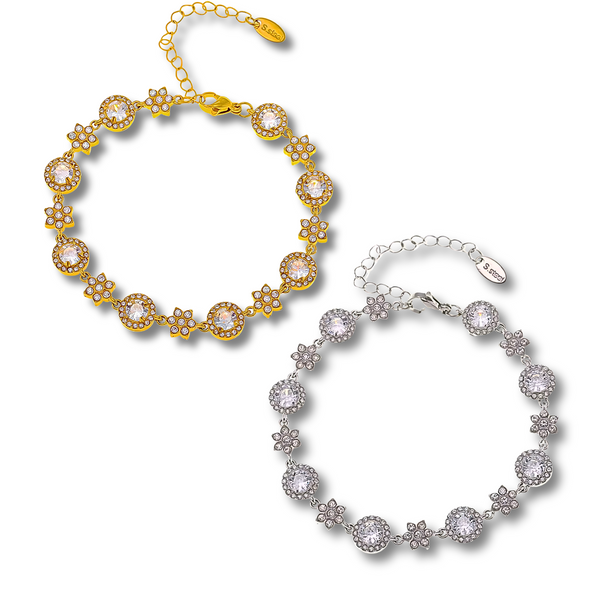 Rania Stone Bracelet Gold & Silver Unbranded