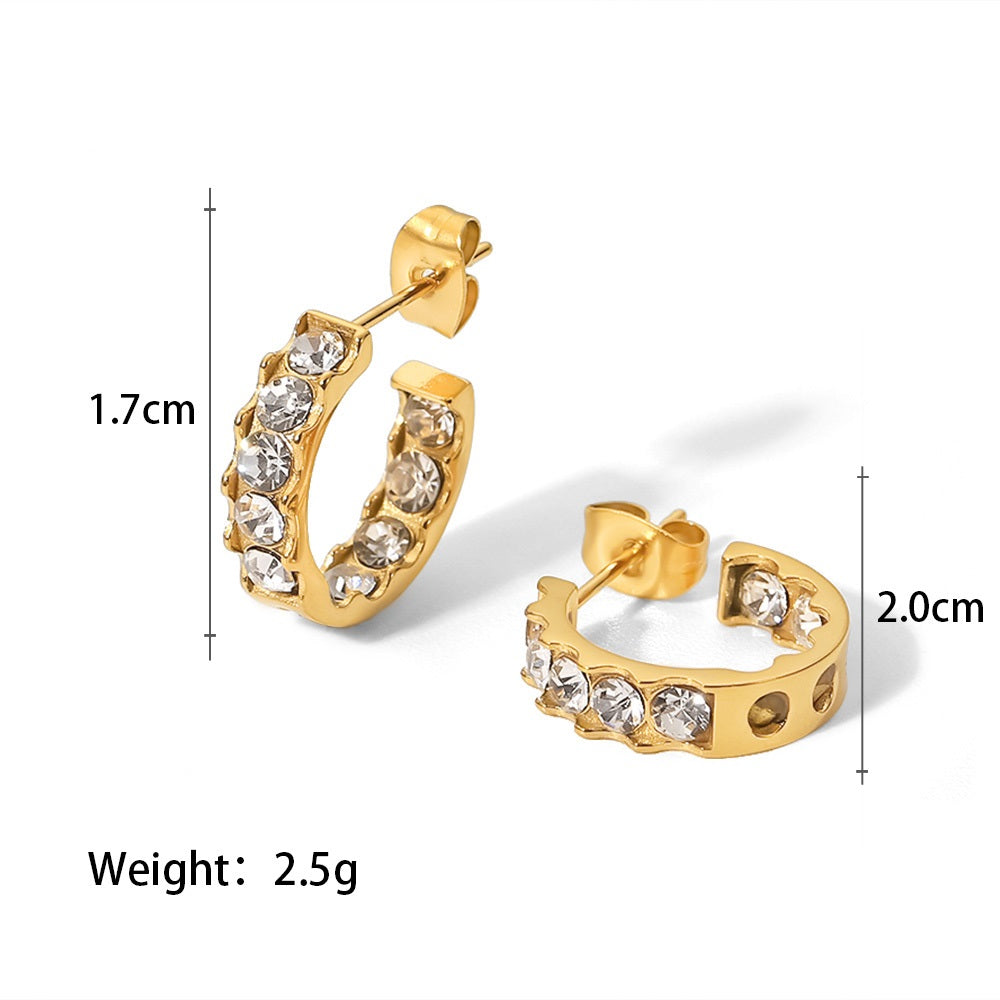 Adeena Mini Hoops 18k Gold Plated Stainless Steel Non Tarnish Unbranded